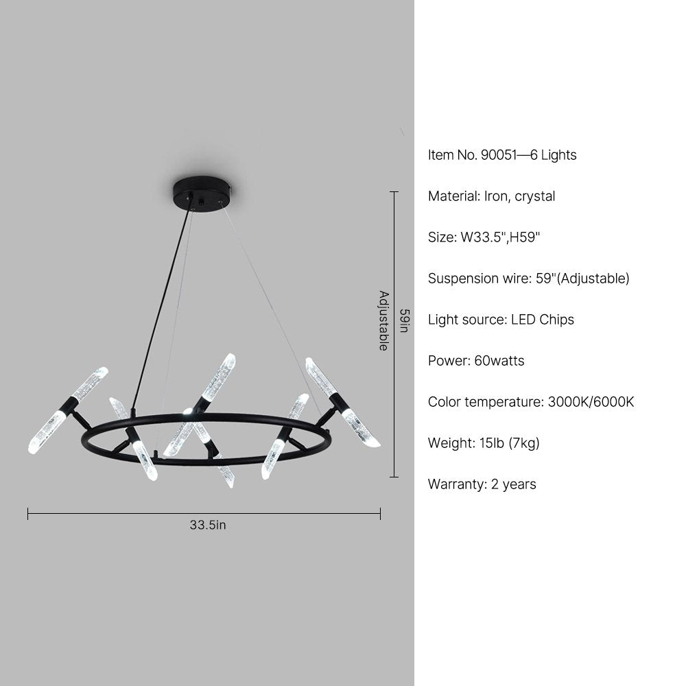 black modern farmhouse chandelier