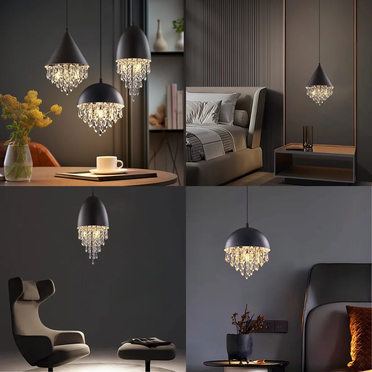 black_pendant_kitchen_lights