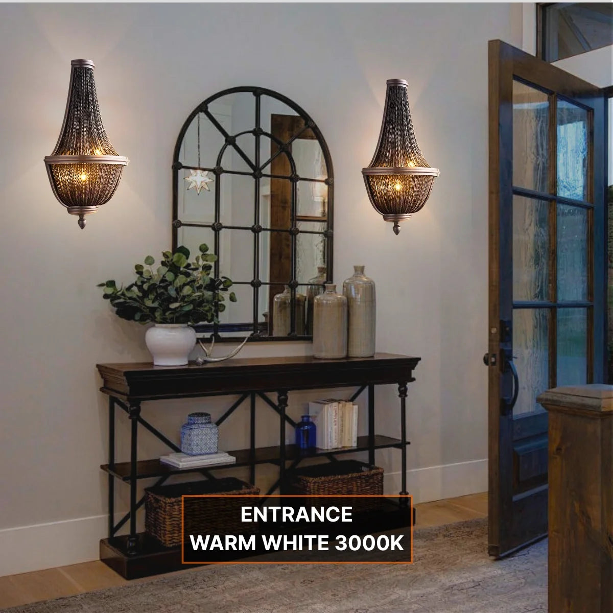 black swing arm wall sconce