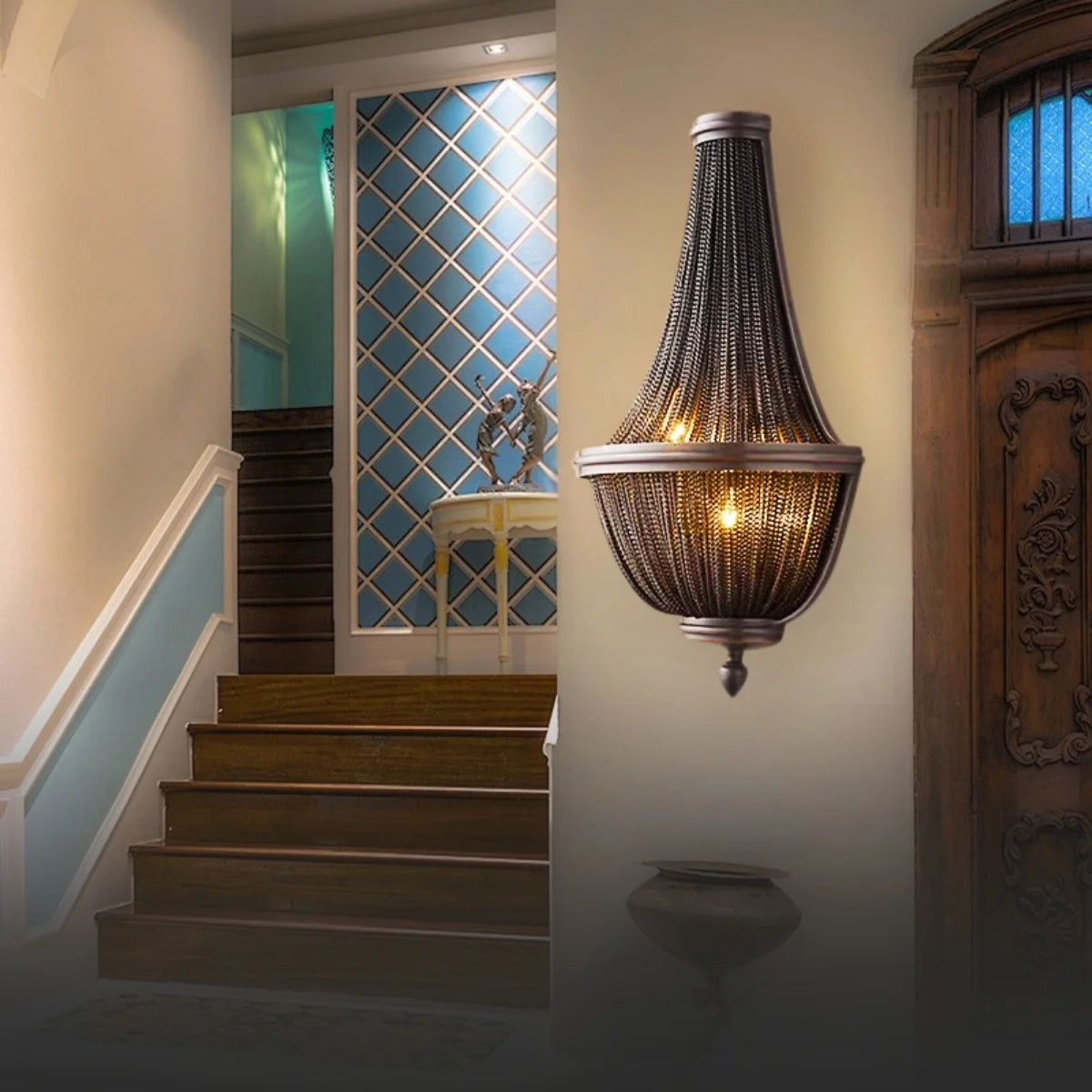 black swing arm wall sconce