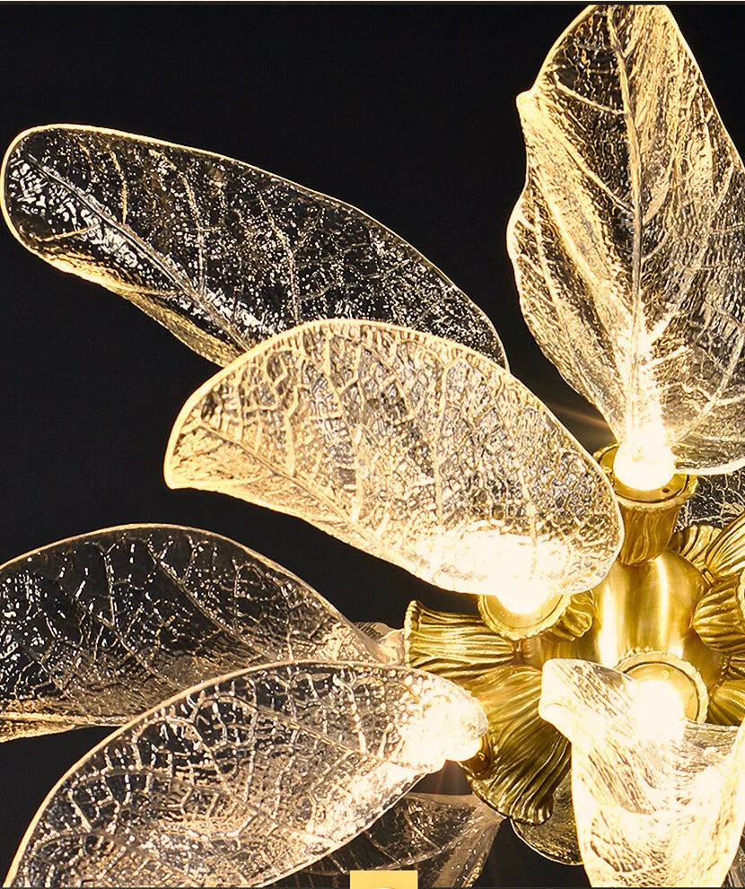 brass leaf pendant light