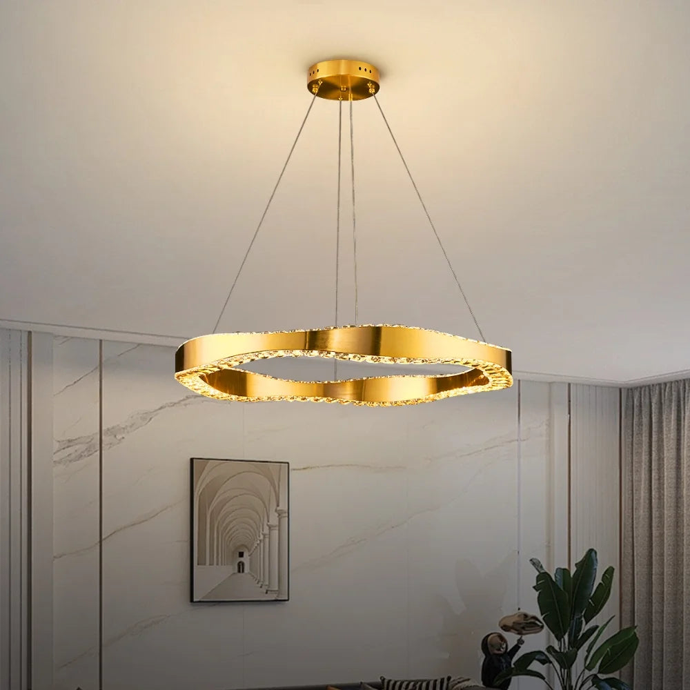 bright colored chandeliers