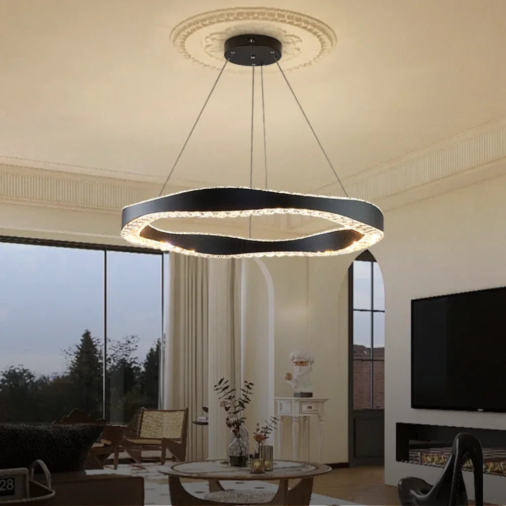 bright modern chandelier