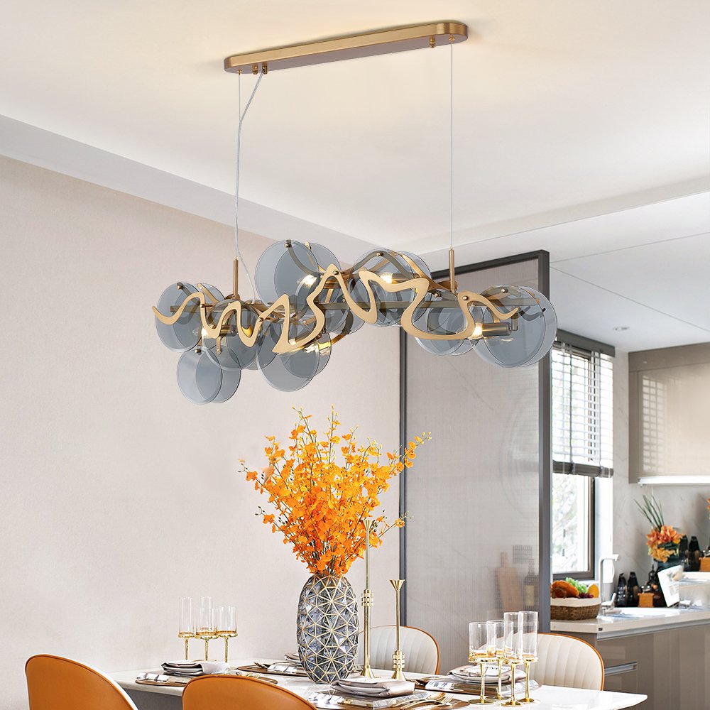 chandelier with glass