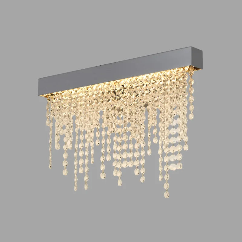 chrome crystal wall lamp