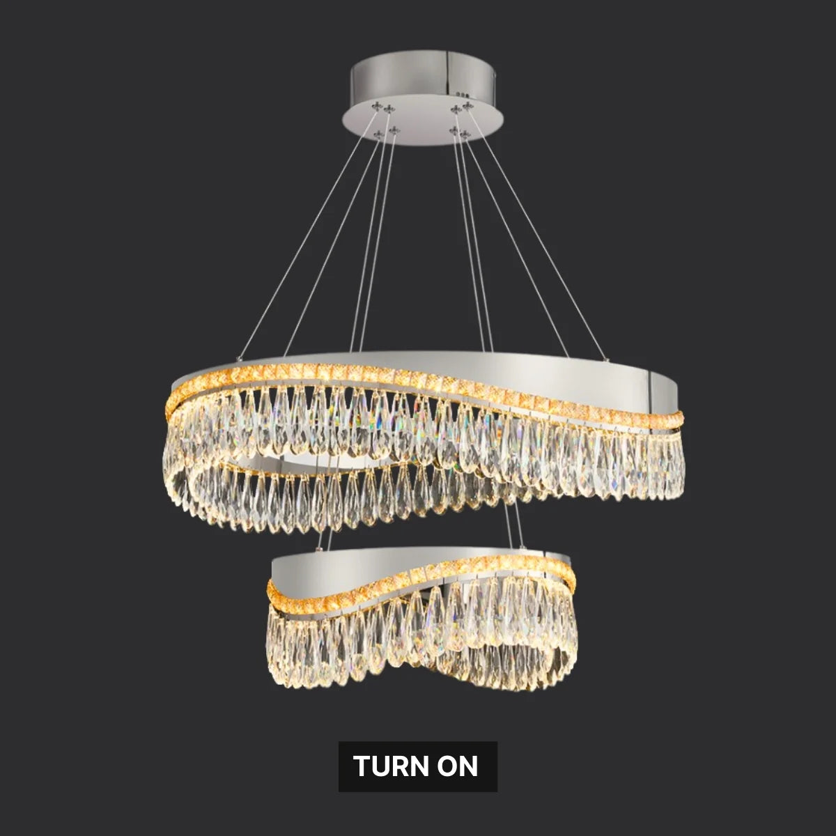 chrome chandelier modern lighting