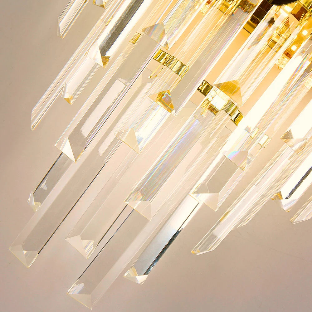 chrome crystal chandelier