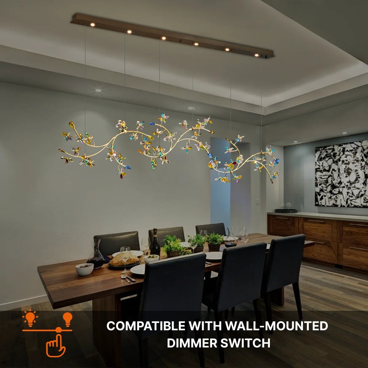 crystal flower pendant chandelier