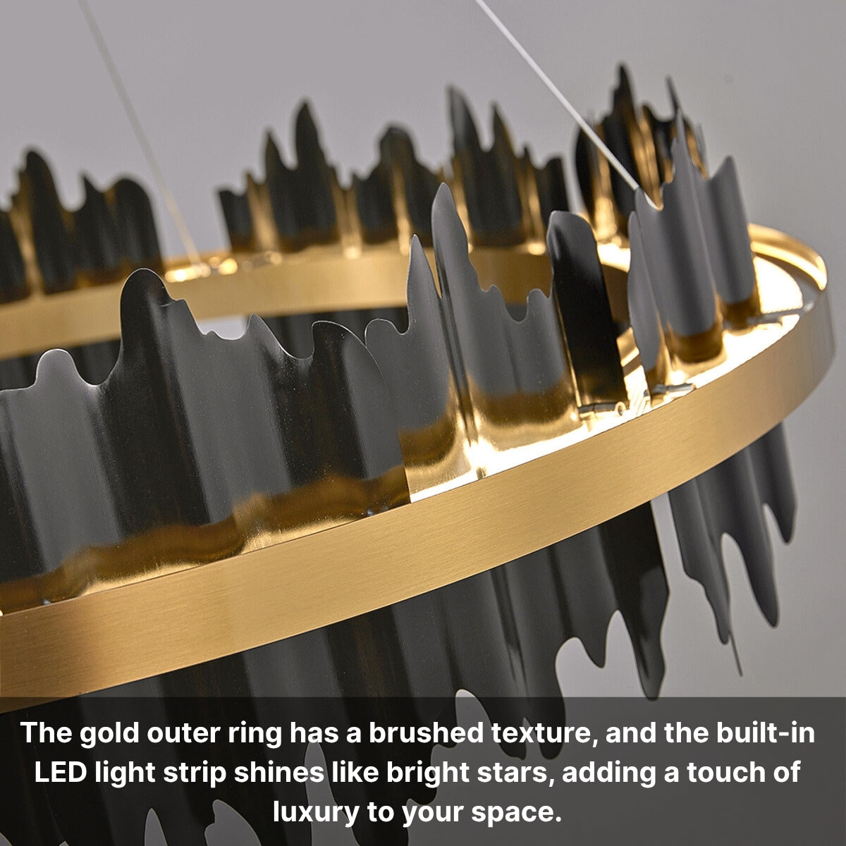 dimmable black chandelier