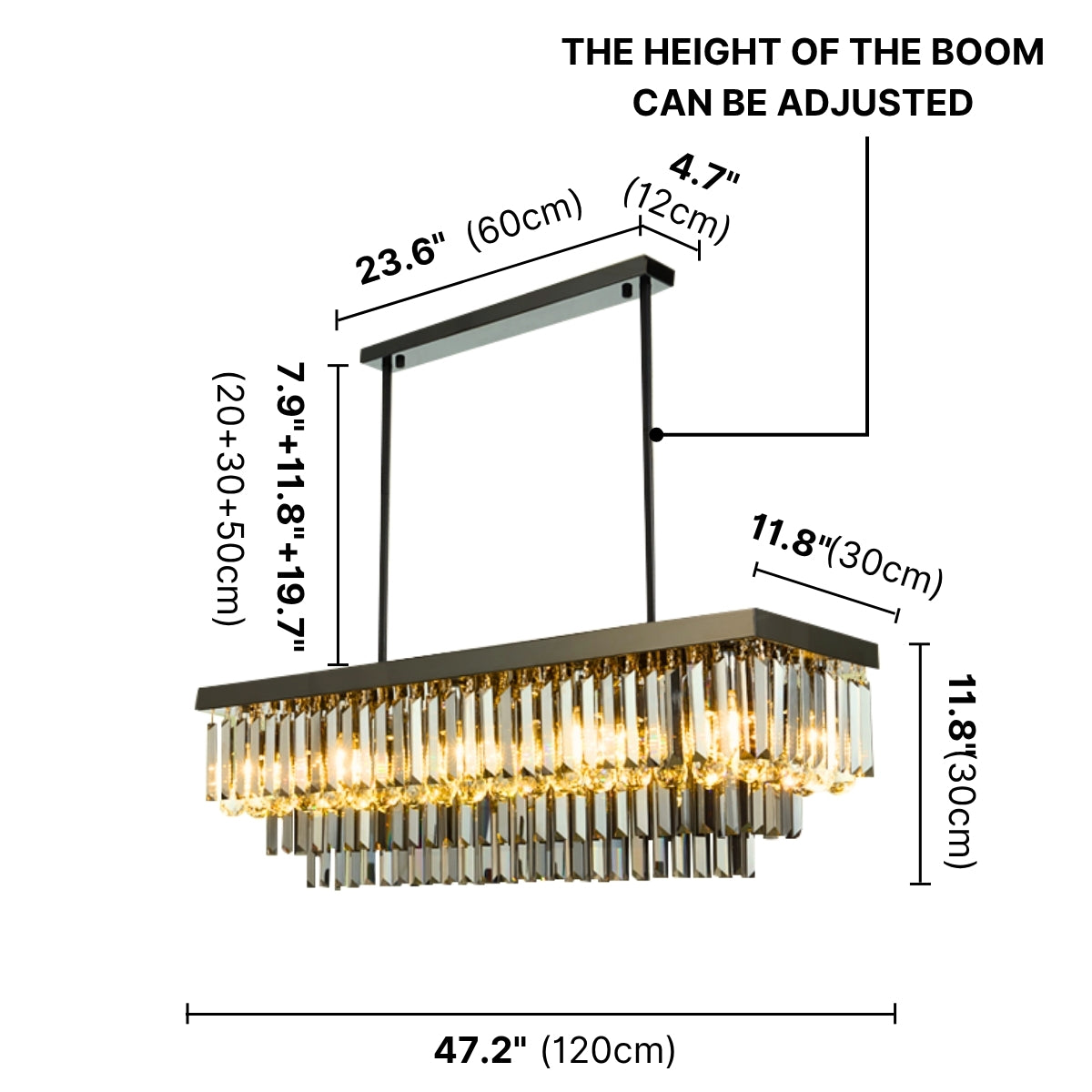 dining table black crystal chandelier