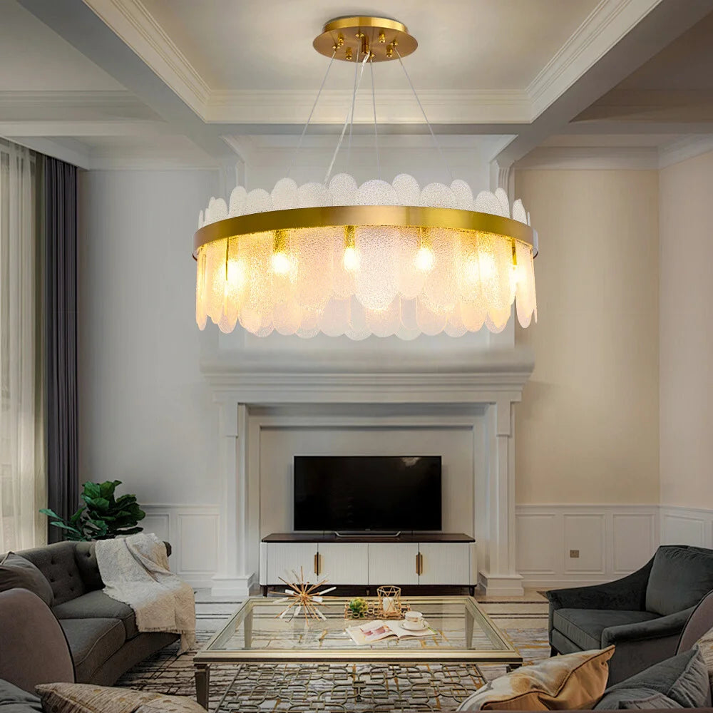 glass pendant chandelier
