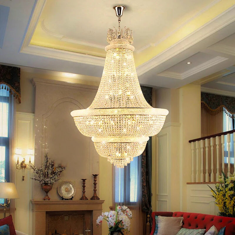 gold and crystal chandeliers