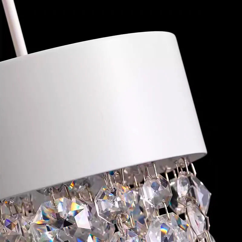 gold and white pendant light