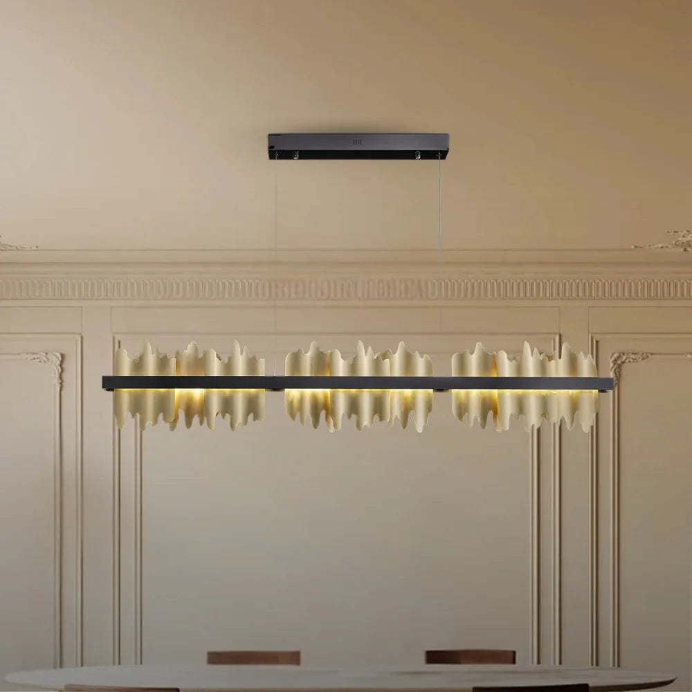 gold ceiling light for dining space