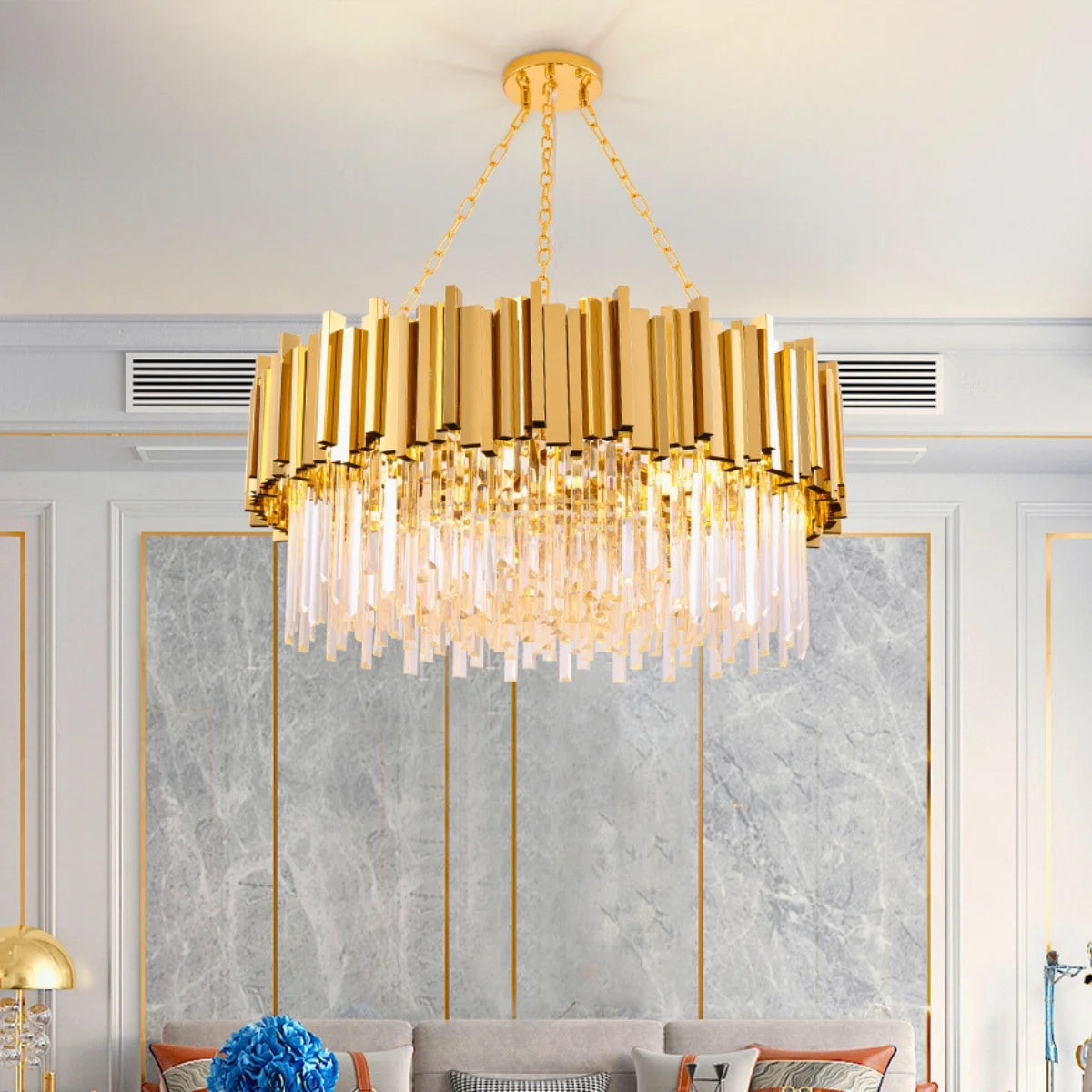 gold chandelier for living room modern