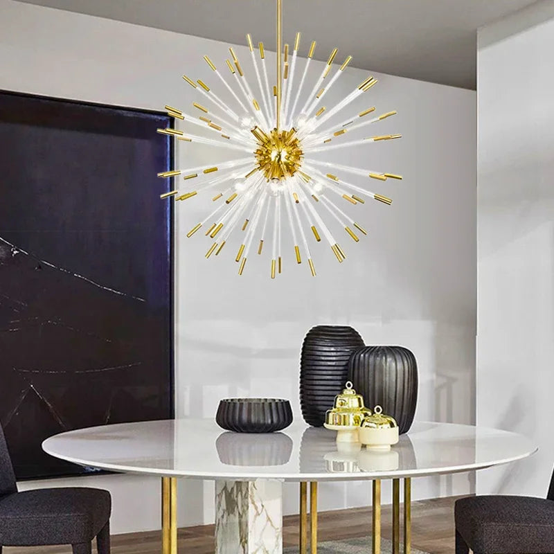gold glass globe chandelier