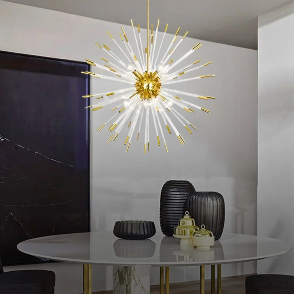 gold glass globe chandelier