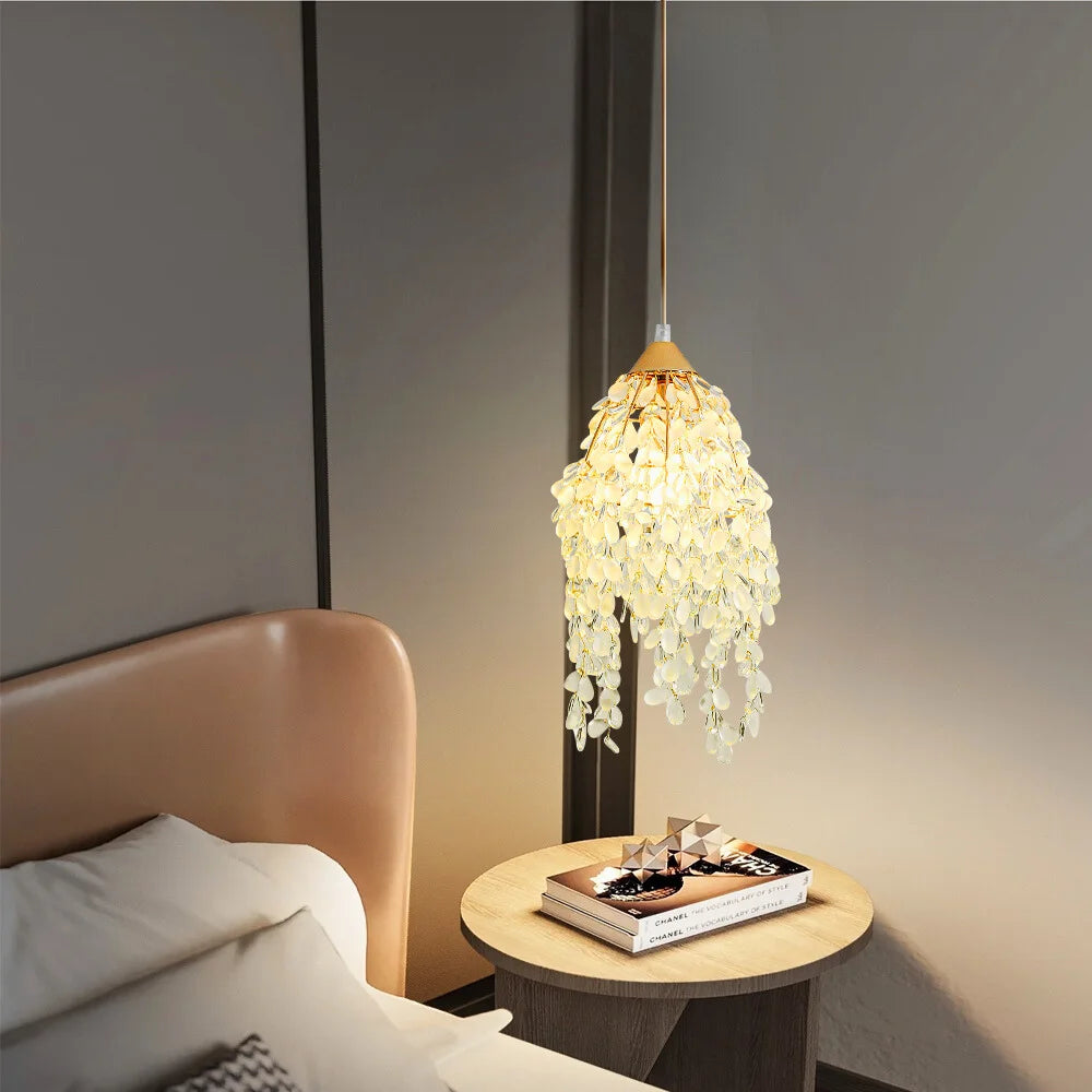 gold glass pendant light