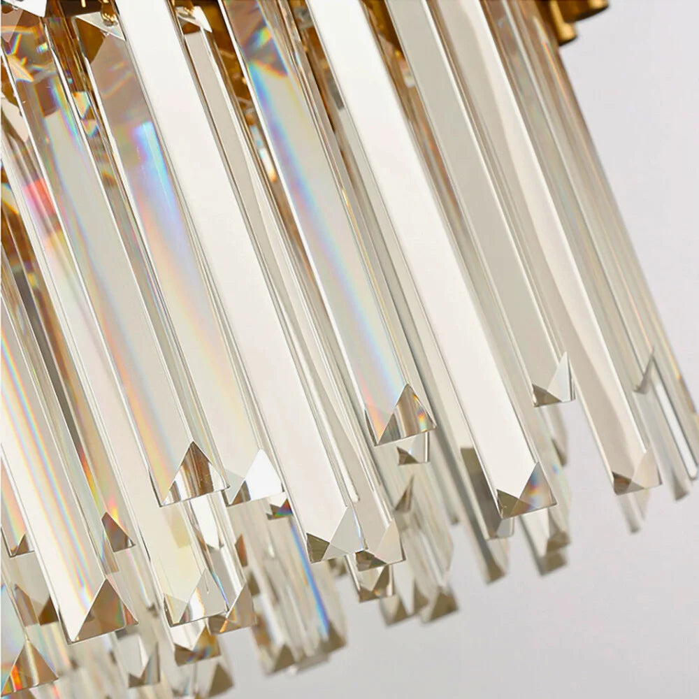 gold light fixture for crystal