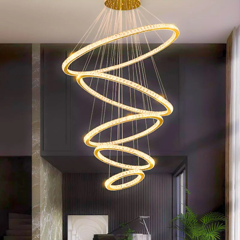 gold ring chandelier