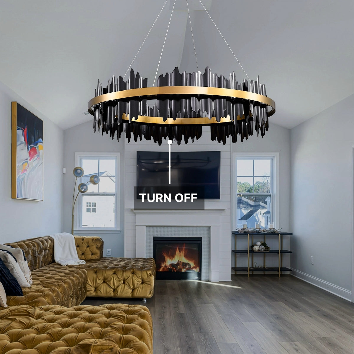 gold stainless steel chandelier