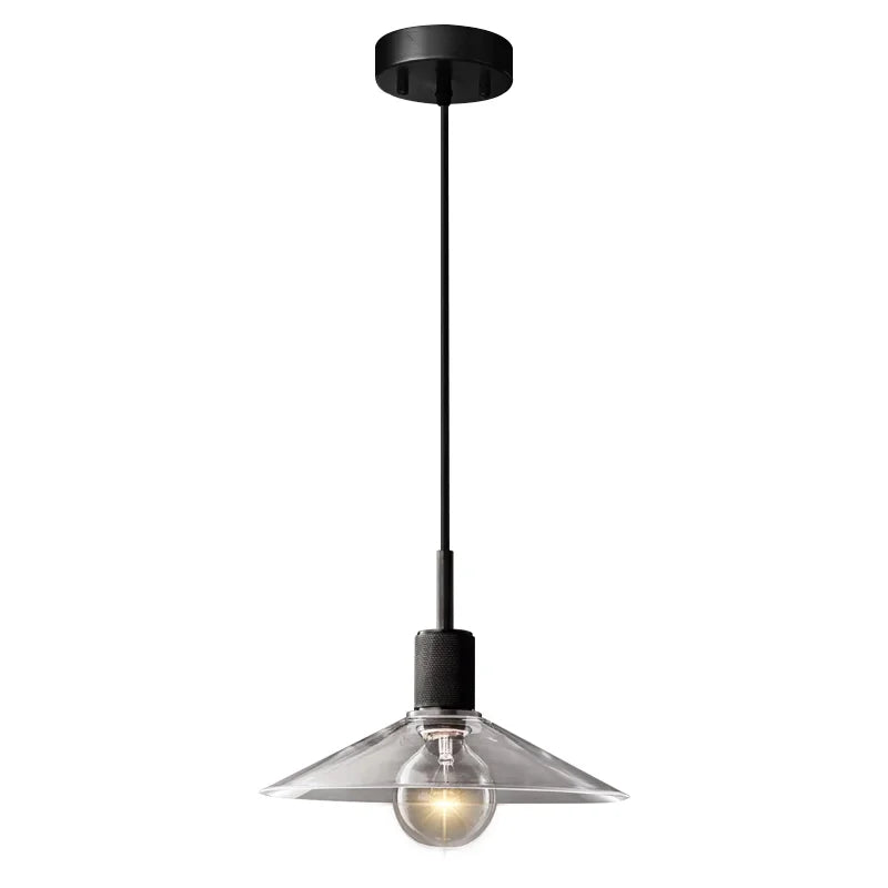 large black and gold pendant light