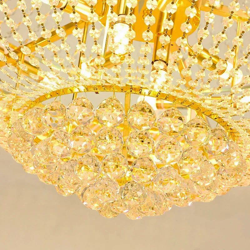 large gold chandelier lighting