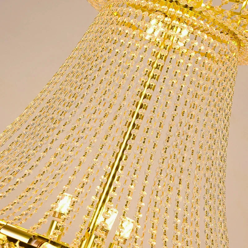large gold crystal chandelier
