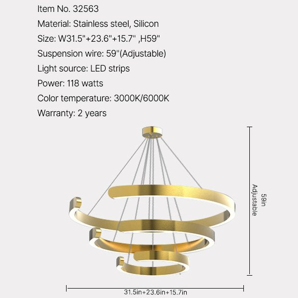 led dining chandelier