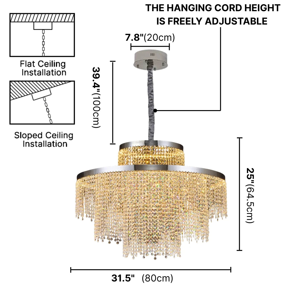 light crystal chandelier