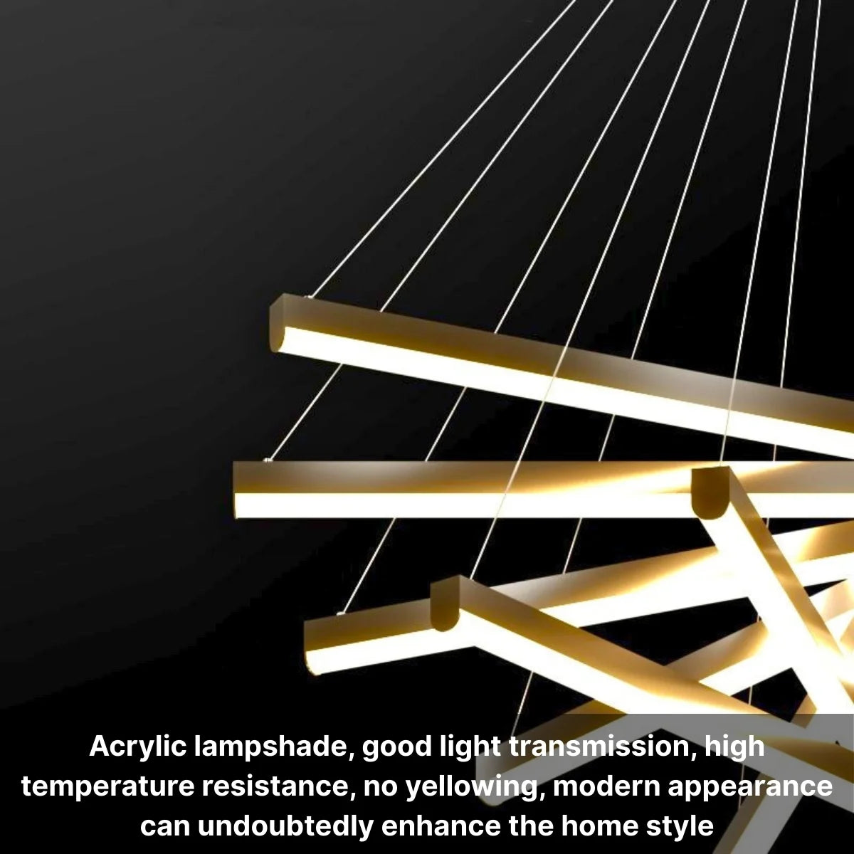 linear chandelier with shade