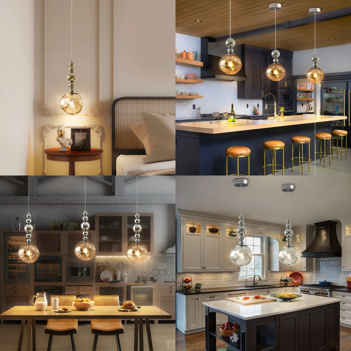 mini pendant light with glass shade