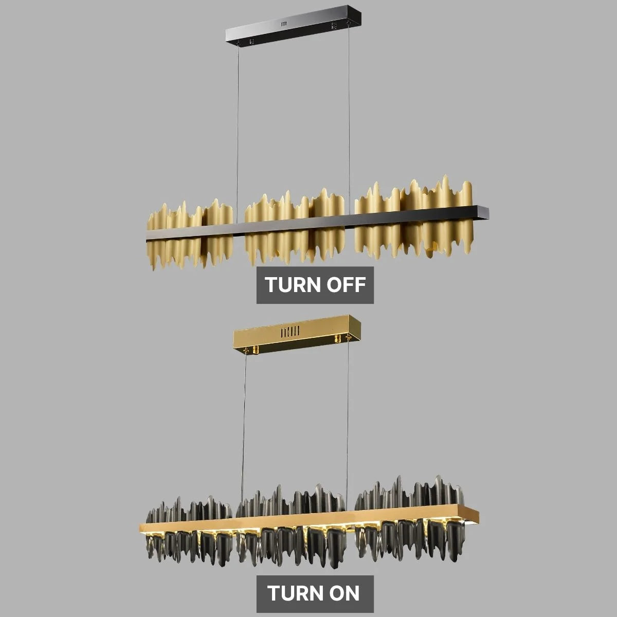 modern black and gold chandelier