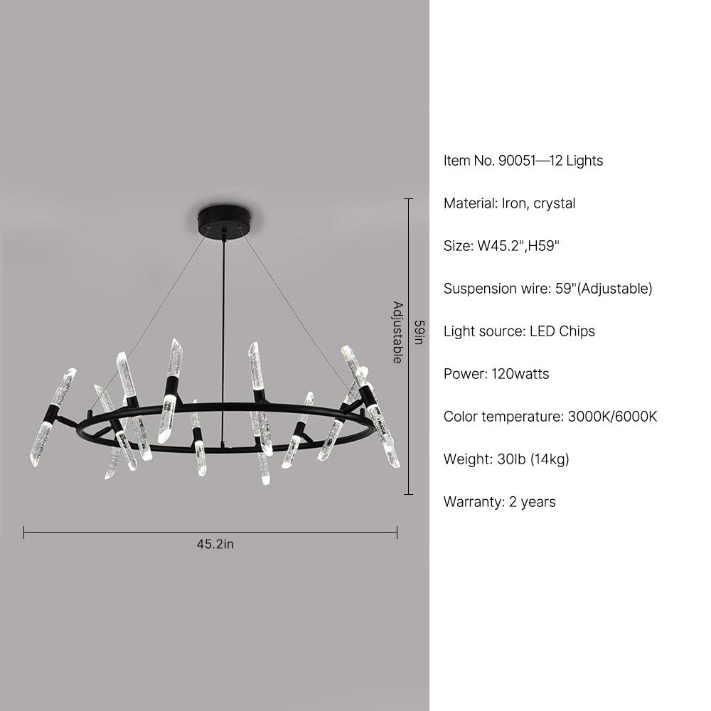 modern black chandelier