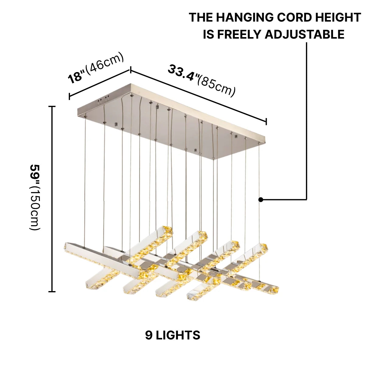 Crux Modern Crystal Pendant Light