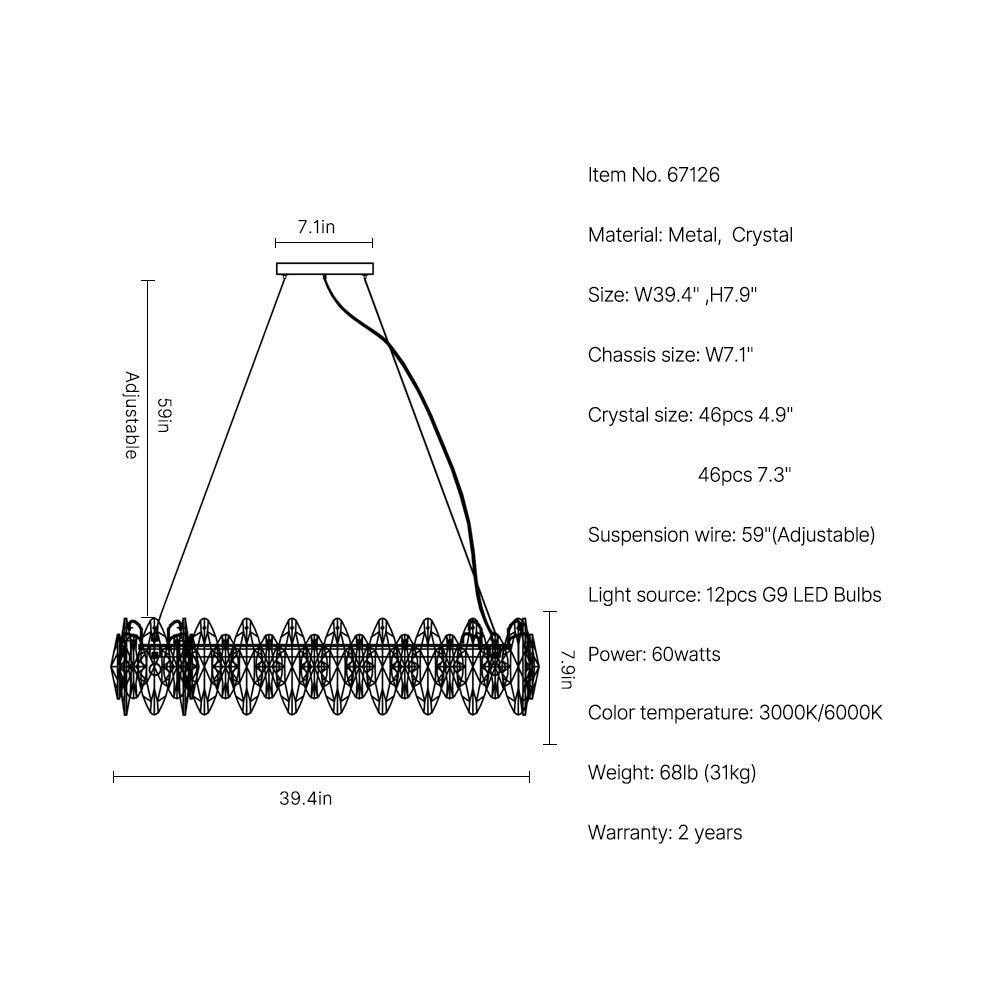 modern living room chandelier