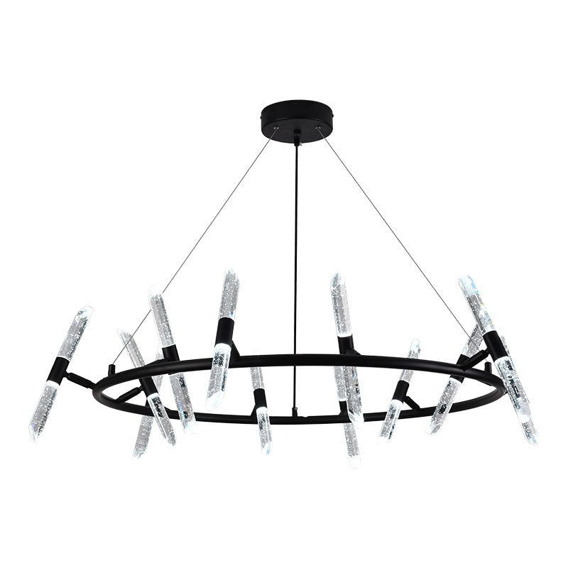 modern matte black chandelier