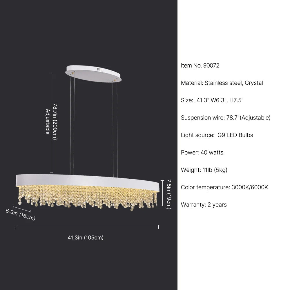 oval hanging light for kitchen