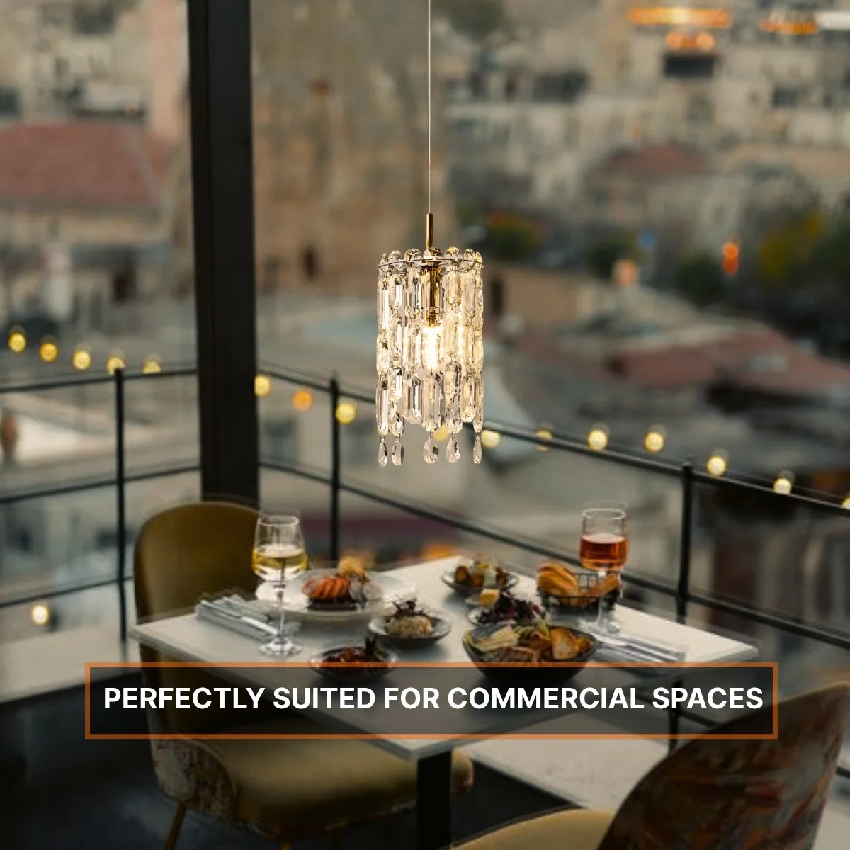 pendant light with crystals