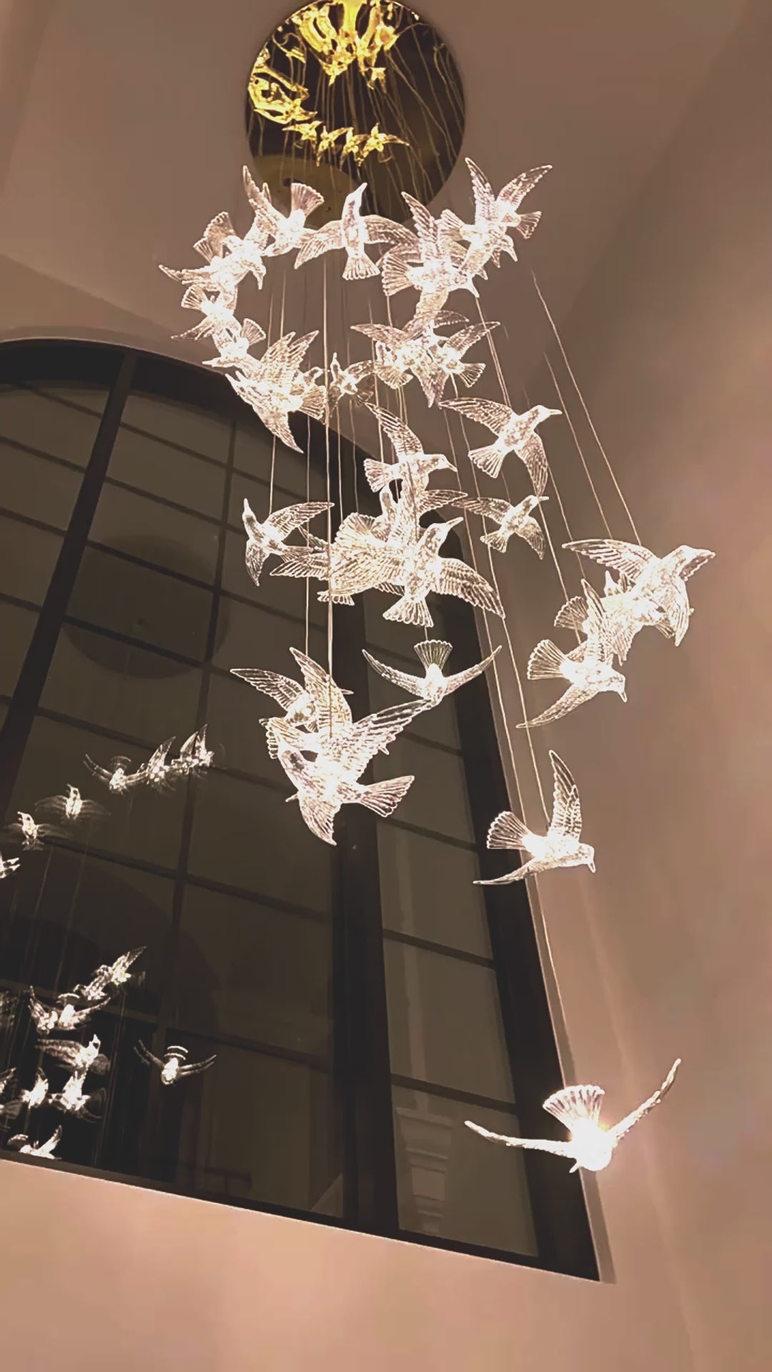 Bird Chandelier-Spiral Design Modern LED Chandelier For Entryway Video