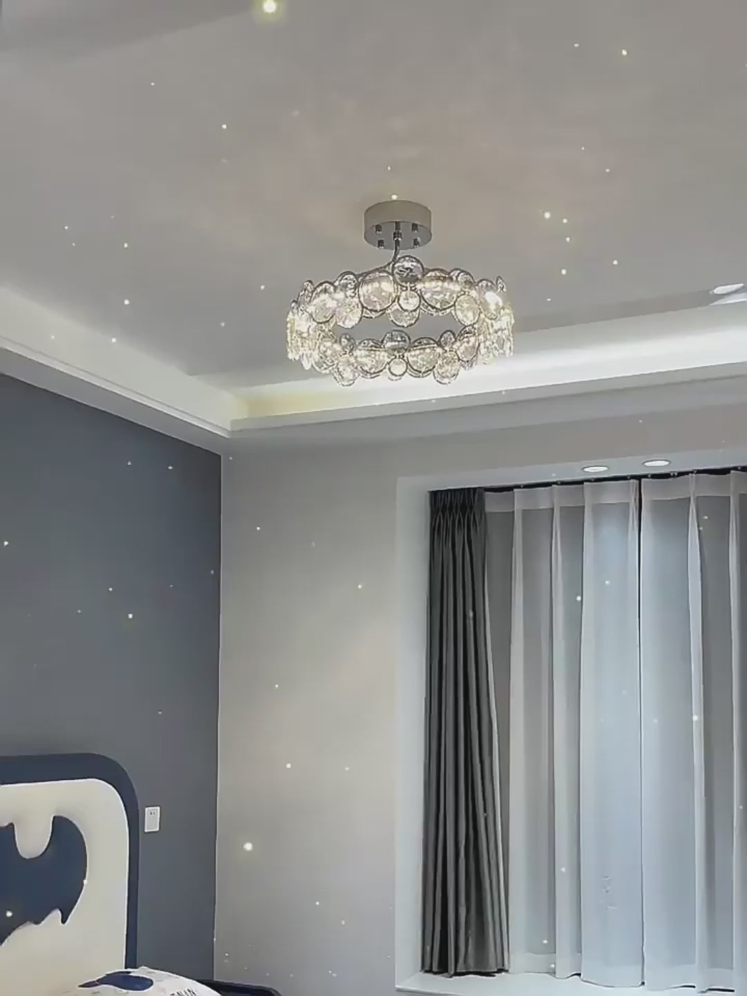 Celeste Ceiling Lamp-Modern LED Crystal Ceiling Lights For Bedroom-Video