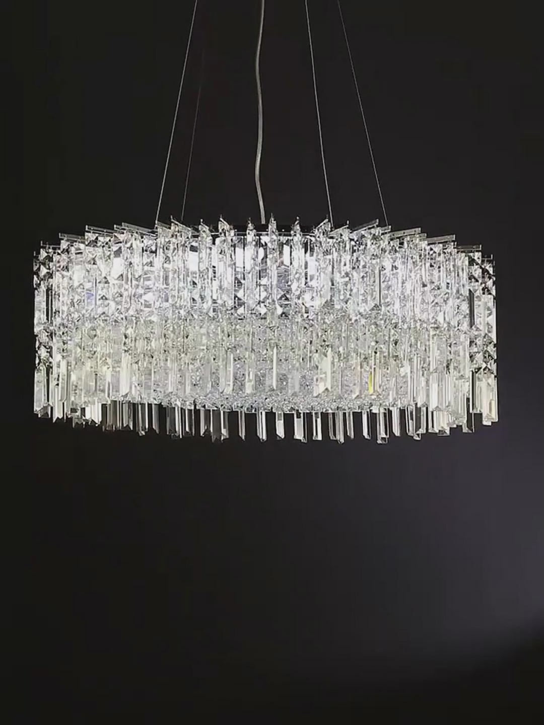 Tassel Chandelier-Modern All Crystal Chandelier for Living Room Detail Video