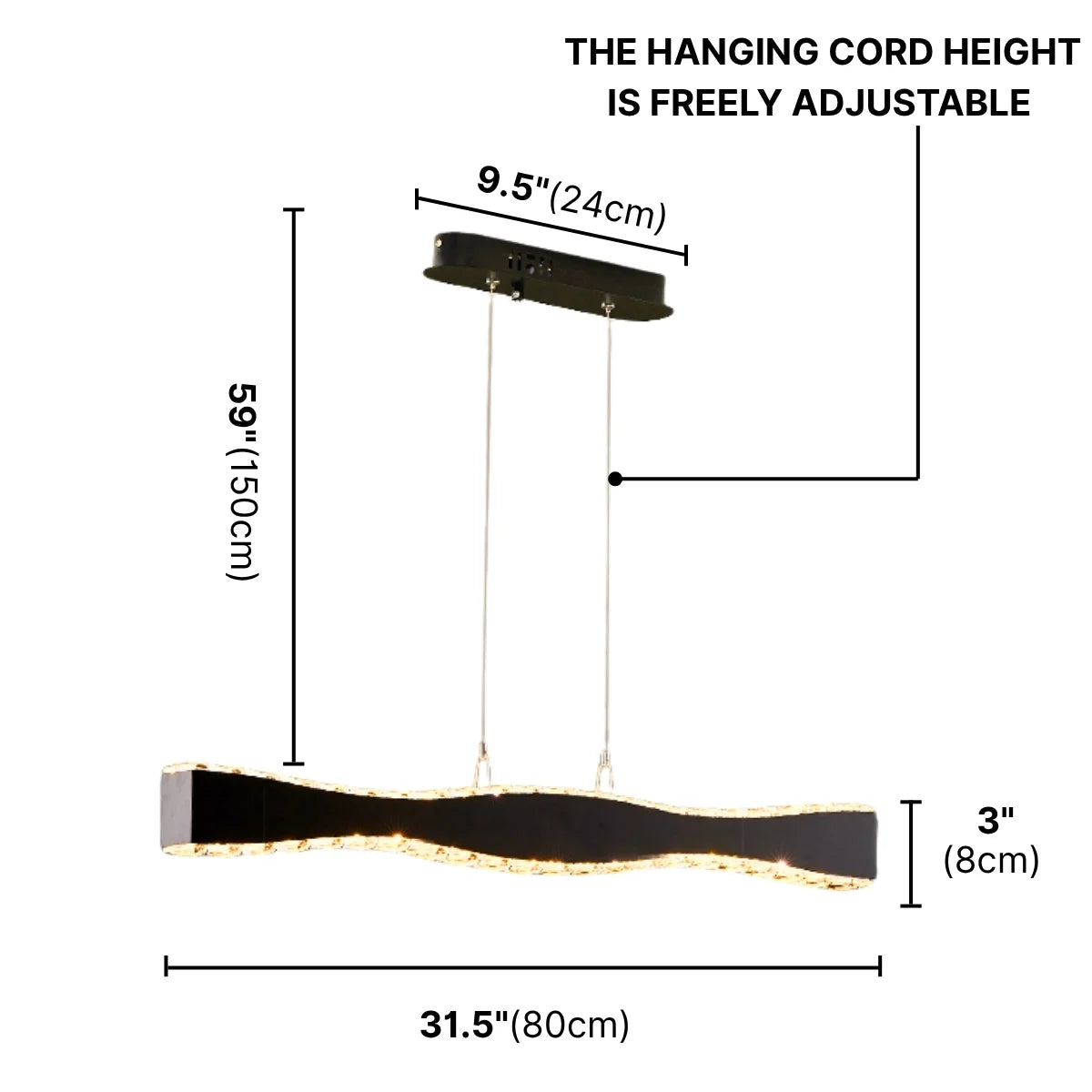 rectangular crystal chandelier dining room