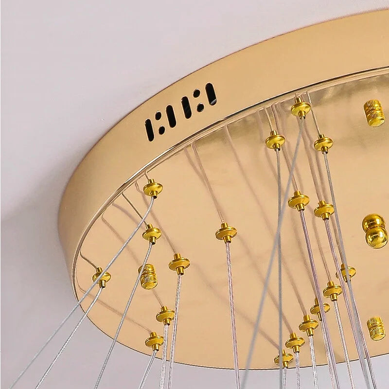 ring chandelier brass