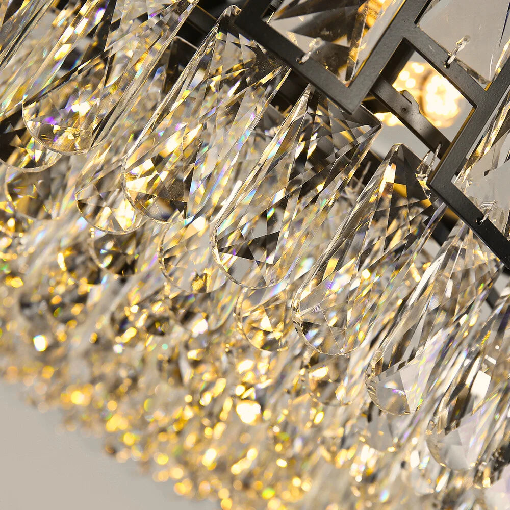 round crystal chandelier modern