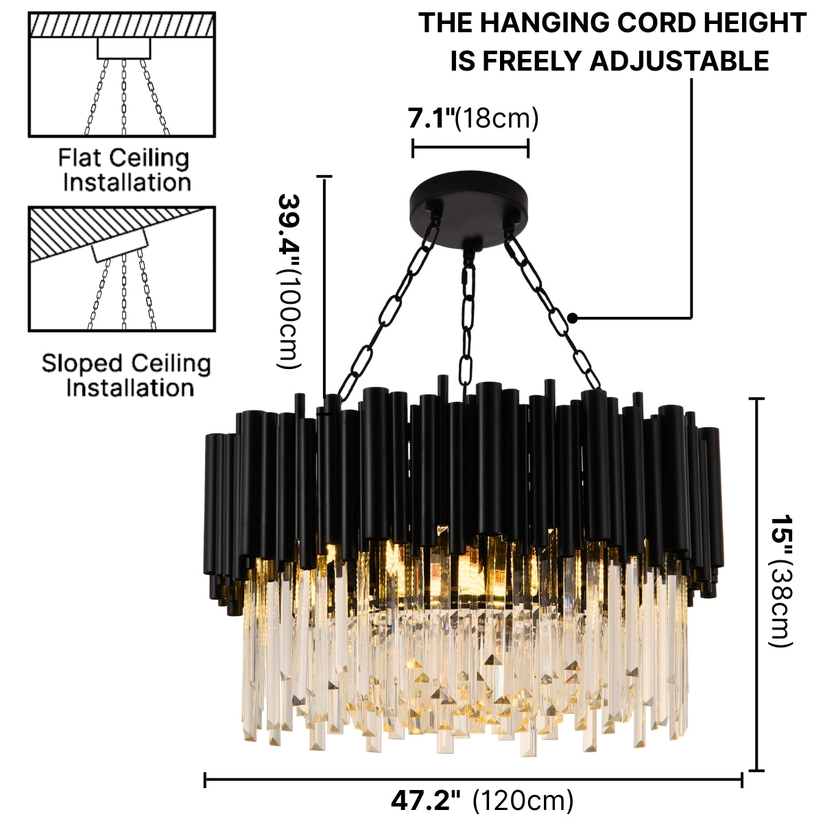 round gold chandelier with crystals