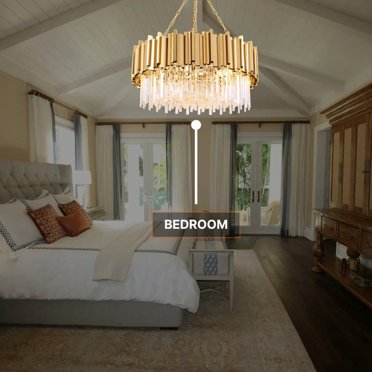 round gold crystal chandelier