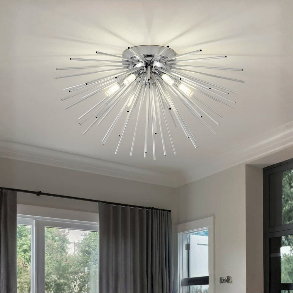 silver ceiling light for living room