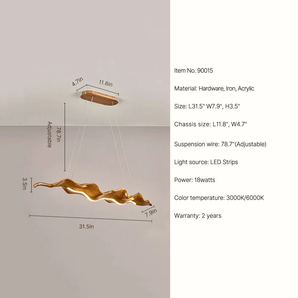 wave pendant light fixture