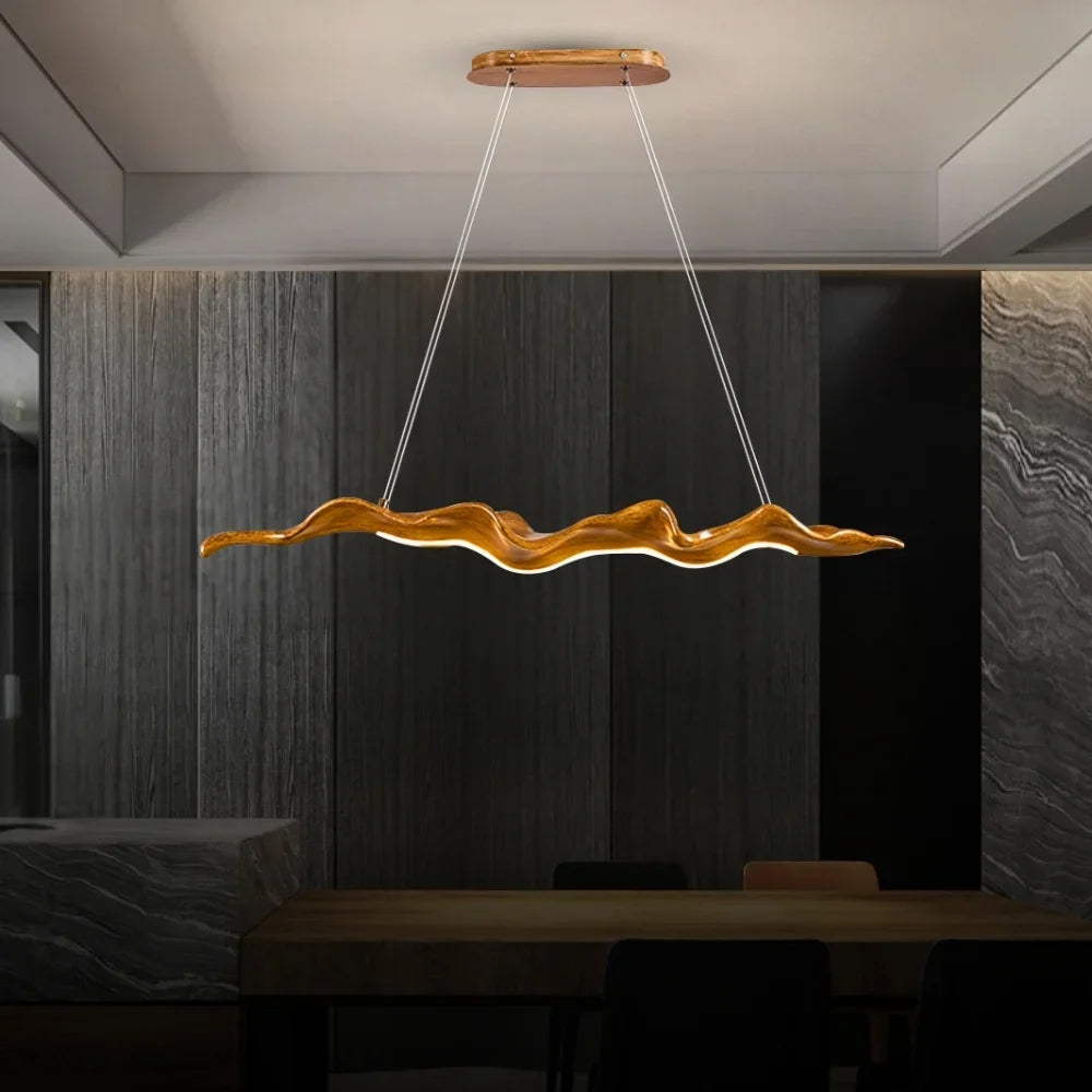 wave rattan pendant light